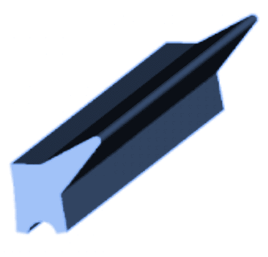 Rendered image of an extruded silicone rubber lip seal