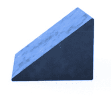 Rendered image of a triangle-shaped silicone rubber extruded part